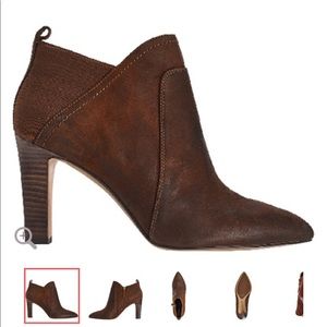 Franco Sarto Leather Pointed Toe Booties - Karina